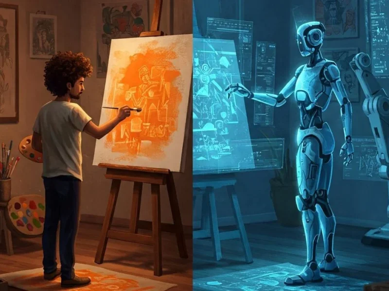 IA e creatività artistica: simboli di collaborazione tra tecnologia e arte