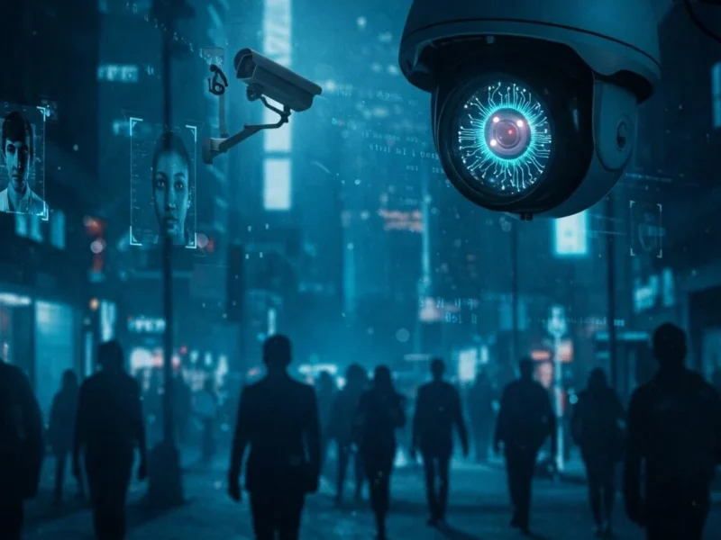 Intelligenza artificiale e sorveglianza: simboli di controllo e protezione