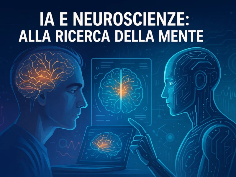 IA e cervello umano si incontrano in un’interfaccia digitale astratta