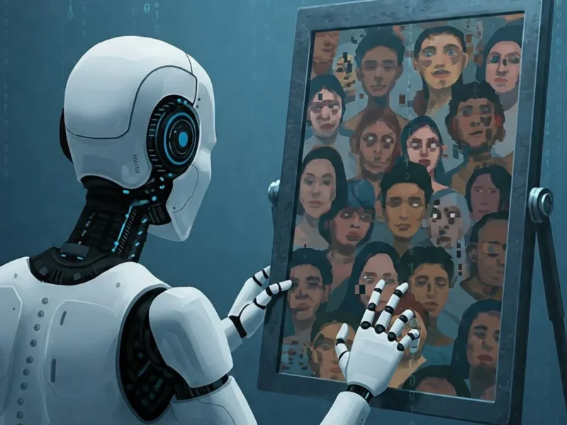Rappresentazione visiva del bias algoritmico nell’intelligenza artificiale
